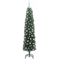 vidaXL Árbol de Navidad artificial, color verde, 210 cm