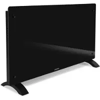 Vonroc Calefactor eléctrico de lujo – Convector – Panel de vidrio – 2500W – Negro | WIFI