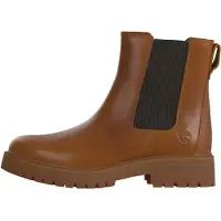 Timberland para mujer. TB0A2KK2EM41 Botines Chelsea de piel Britton Drive marrón (36 W), Plano, Ninguno, Casual, outlet 2026.