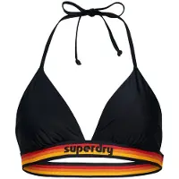 Superdry para mujer. W3010359A Top de bikini triangular con logotipo Vintage marino (XL), Beachwear, Poliéster Reciclado, Sostenible, Superd