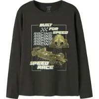 Name it Camiseta 'NKMVICTOR' marrón oscuro / lima / gris / blanco
