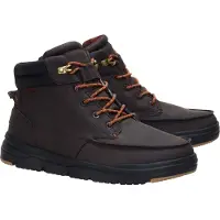 HeyDude para hombre. HD45656 Botines Bradley II Classic marrón oscuro (44), Plano, Cordones, Casual, outlet 2026.