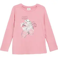 s.Oliver Camiseta lila oscuro / rosa / negro / blanco