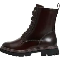 Marco Tozzi Botines con cordones marrón oscuro