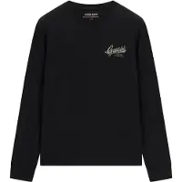 GUESS Camiseta gris / negro