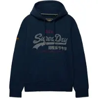 Superdry para hombre. M2014568A Sudadera con capucha Heritage Relaxed marino (L), Casual, Algodón, Tela, outlet 2026.