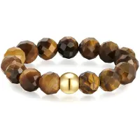 Glanzstücke Anillo marrón moteado / dorado