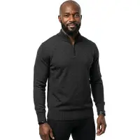 Smartwool - Sparwood 1/4 Zip Sweater - Jerséis de forro polar size M, negro