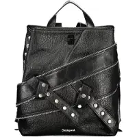 Desigual , Mochila Mini Pequeño, Poliuretano, Negro, U