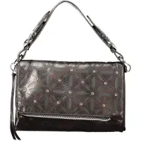 Desigual , Bolso Acolchado Mediano, Poliamida, Negro, U