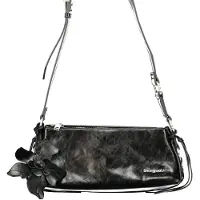 Desigual , Bolso Efecto Piel Pequeño, Poliuretano, Negro, U