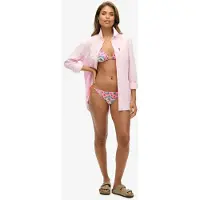 Superdry para mujer. W3010404A Braguita bikini atada en los laterales rosa (XS), Beachwear, Poliéster Reciclado, Sostenible, outlet