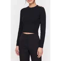 Guess Marciano GUESS Miley Ls Top Swtr Jet Black A996 Talla: XL | Sudaderas con Capucha Outlet | Mujer | Negro