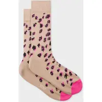 Paul Smith Men Sock Cheetah All Over Tan Talla: OS | Ropa Interior Outlet | Hombre