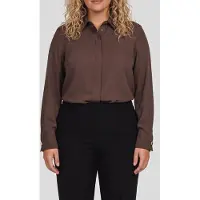 Guess Marciano GUESS New Melissa Shirt Chocolate Brownie Talla: 46 | Manga Larga Outlet | Mujer | Marrón
