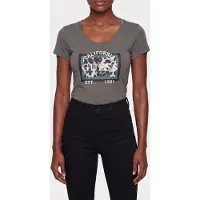 Guess Marciano GUESS Cn Ss Animalier Box Volcano Grey Talla: XS | Camisetas de Seda Outlet | Mujer | Gris