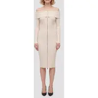 Guess Marciano GUESS Ls Kathryn Zipped Sw Cream White Vanise Talla: M | Vestidos Midi Outlet | Mujer | Blanco
