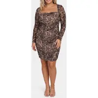 Guess Marciano GUESS Ls Square Nk Bernard Phyton Natural Skin Talla: XS | Mini Vestidos Outlet | Mujer