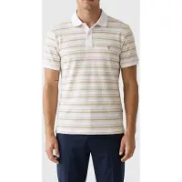 Guess Marciano GUESS Yarn Dye Striped Ss White / Quick Sand S Talla: S | Polos Outlet | Hombre | Blanco