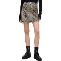 AllSaints Piper Snake Skirt Black/natural Talla: 14 | Faldas de Cuero Outlet | Mujer | Negro