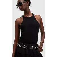 AllSaints Peace Rocks Belt Black/antq Nickel Talla: XS | Cinturones Outlet | Mujer | Negro