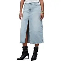 AllSaints Honor Maxi Skirt Light Indigo Talla: 16 | Faldas Vaqueras Outlet | Mujer | Azul