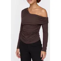 Guess Marciano GUESS Astrid Asymetric Dra Chocolate Brownie Talla: S | Manga Larga Outlet | Mujer | Marrón