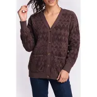 Guess Marciano GUESS Adele Logo Chenille Chocolate Brownie Talla: M | Sudaderas con Capucha Outlet | Mujer | Marrón