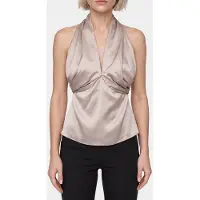Guess Marciano GUESS Aretha Halter Knot T Velvet Taupe Talla: 46 | Blusas Outlet | Mujer | Negro