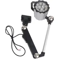 Gistuch Lámpara de trabajo LED, resistente al agua, plegable y ajustable, con brazo largo, para tornos, máquinas CNC, 12 W, 24 V