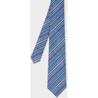 Paul Smith Men Tie New Sig Stripe Navy Talla: 8 | Corbatas Outlet | Hombre | Azul