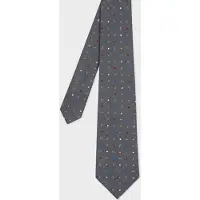 Paul Smith Men Tie Spotty Letters Grey Talla: 8 | Corbatas Outlet | Hombre | Gris