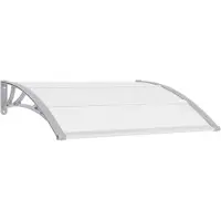 vidaXL , toldo para puerta, gris, 120x100 cm, policarbonato