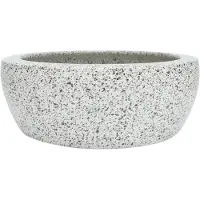vidaXL Lavabo de encimera, gris, redondo, Ø 41 x 14 cm, de cerámica