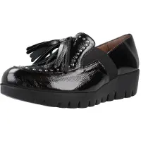 Wonders para mujer. C-33361_2024_5792 Mocasines de Piel Fly 361 Negro (40), 3 a 5cm, Ninguno, Casual, Charol, outlet 2026.