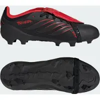 Adidas adidasBota de fútbol PREDATOR ELITE L-TECH con lengüeta plegable para césped natural seco para niños 31 1/2 Core Black / Core Black / Core Black Niño