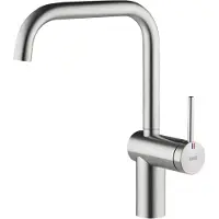 Kwc Livello 1E, grifo para lavabo, acero inoxidable, alta presión