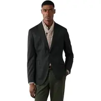 Hackett London para hombre. HM4400223 Americana Performance Flannel verde oscuro (48/32), Casual, Lana, Clásico, outlet 2026.