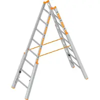 Layher , modelo 1061, escalera de peldaños para escaleras, 2 x 8 peldaños