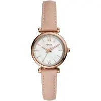 Fossil Reloj analógico 'Carlie' oro rosa / altrosa / blanco perla