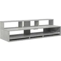 Syfax Mesa de estudio de color gris hormigón, dimensiones 110 x 42,5 x 36 cm, fabricada en material de madera