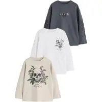 Next Camiseta gris / taupe / negro / blanco