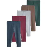Next Leggings navy / marrón claro / gris claro / verde oscuro / rojo oscuro