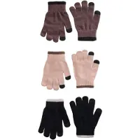 Next Guantes piel / marrón / gris claro / negro