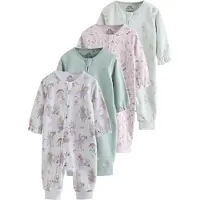 Next Pijama menta / verde pastel / lila pastel / blanco natural
