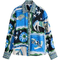 Next Blusa azul / navy / verde / blanco
