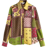 Next Blusa marrón moteado / amarillo / manzana / rosa