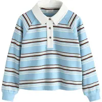 Next Camiseta azul claro / chocolate / blanco