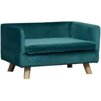 StarTech.com Sofá para perros, cama para perros: diseño escandinavo clásico, forma en S, estructura de plástico, cojín suave, dimensiones: 64 x 45 x 36 cm