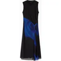 Desigual , Vestido Sin Mangas Midi, Mujer, Poliester, Azul, XS